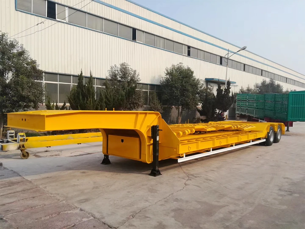 2-axle low flatbed trailer-1