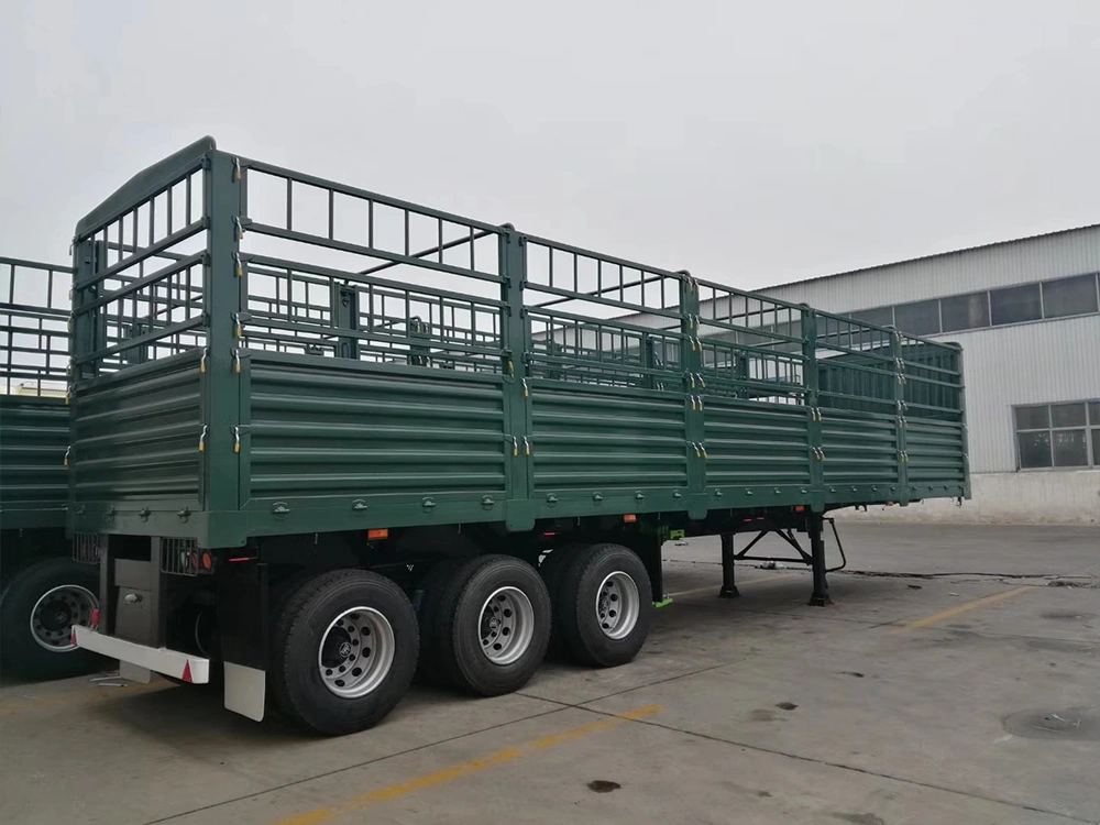 green-3 axle-stake type-semi trailer-6