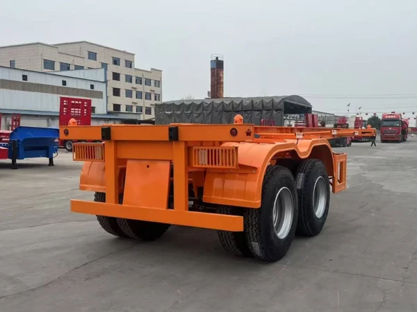 2-مقطورة نصف مقطورة برتقالية اللون برتقالية اللون 2 - برتقالية اللون 1