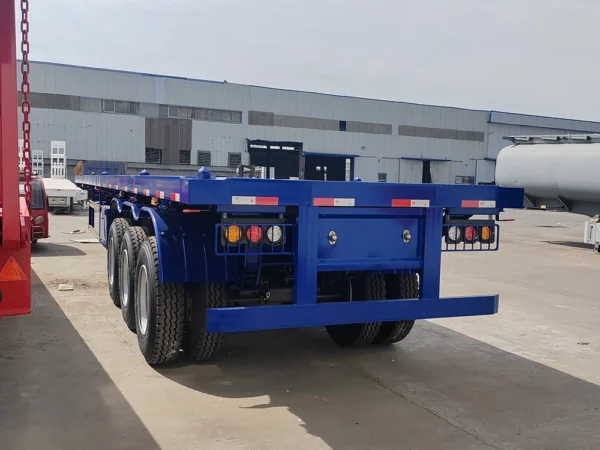 3 محاور مقطورة حاوية مستعملة ذات مقطورة مسطحة نصف مقطورة نصف مقطورة مستعملة للبيع