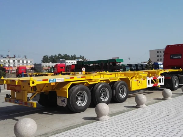 3 محاور-شبه مقطورة نصف مقطورة صفراء-مقطورة-3