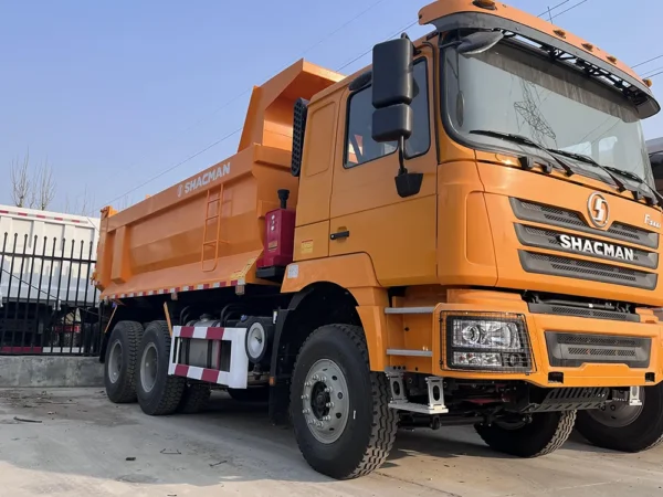 6×4-SHACMAN-F3000-380-Yellow-U-shaped-headlight protective net-dumper-2