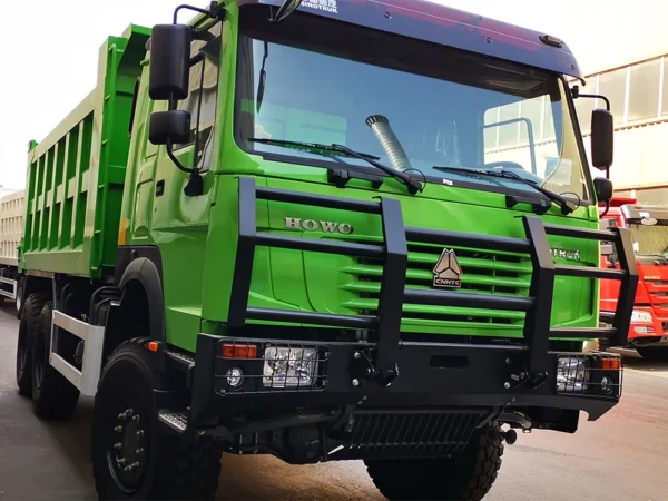 6×4-HOWO-380-Verde-Vehículo de ingeniería pesada-Camión volquete-1