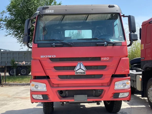 6×4-HOWO-420-Red-Tractor Truck-1