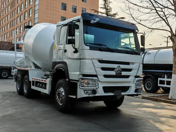 Caminhão betoneira branco-6×4-HOWO-400HP-1